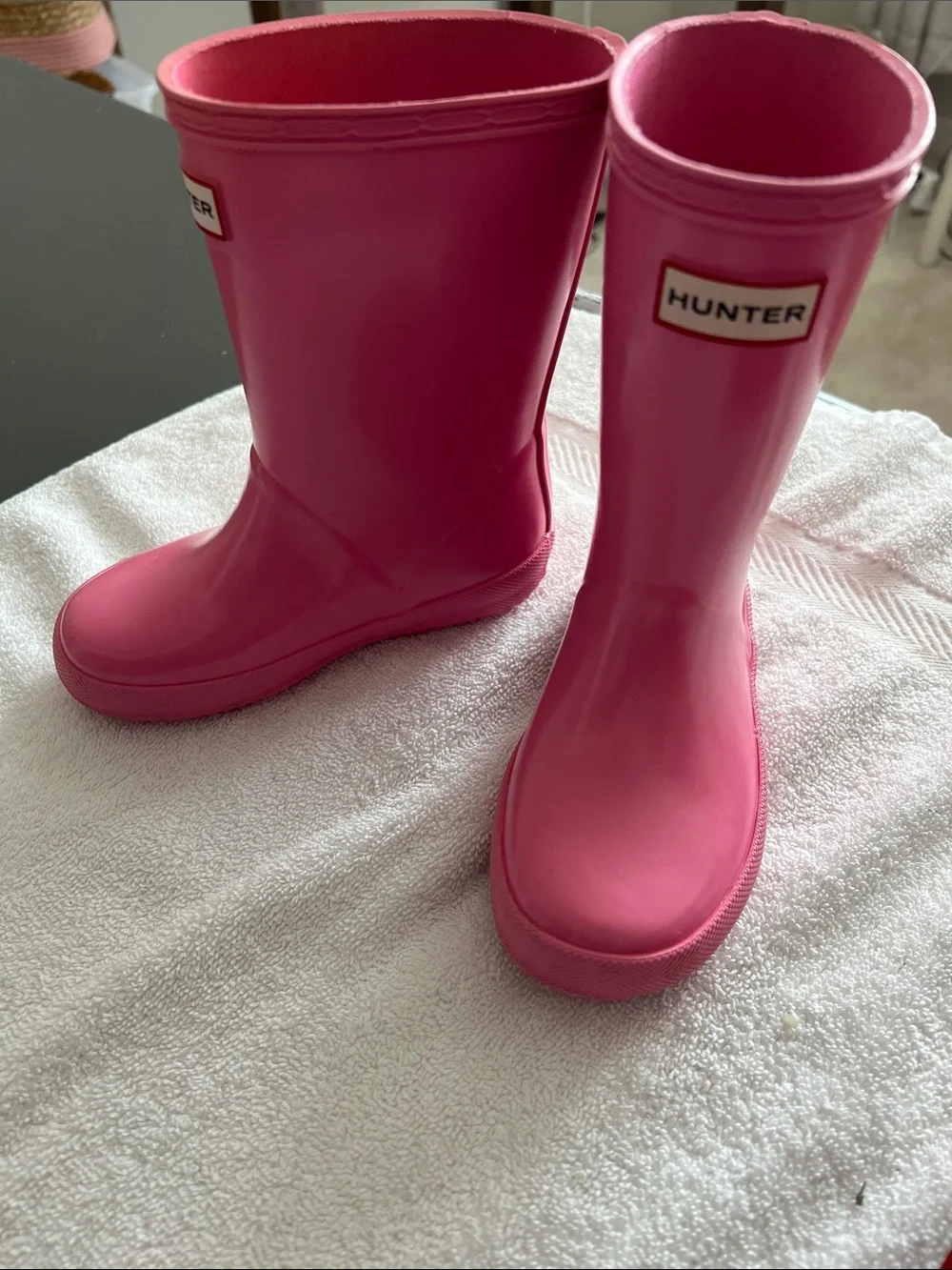 Hunter Kids Bright Pink Waterproof Rain Boots